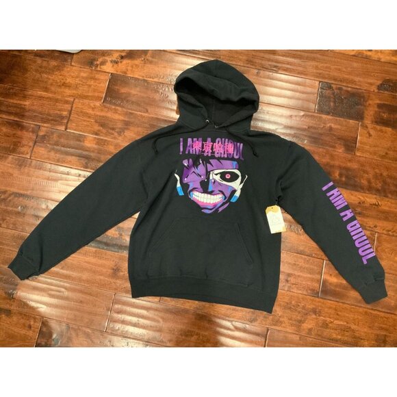 Tokyo Ghoul Black Funimation I Am A Ghoul Hoodie Hooded Sweatshirt, Size Medium - Picture 1 of 6